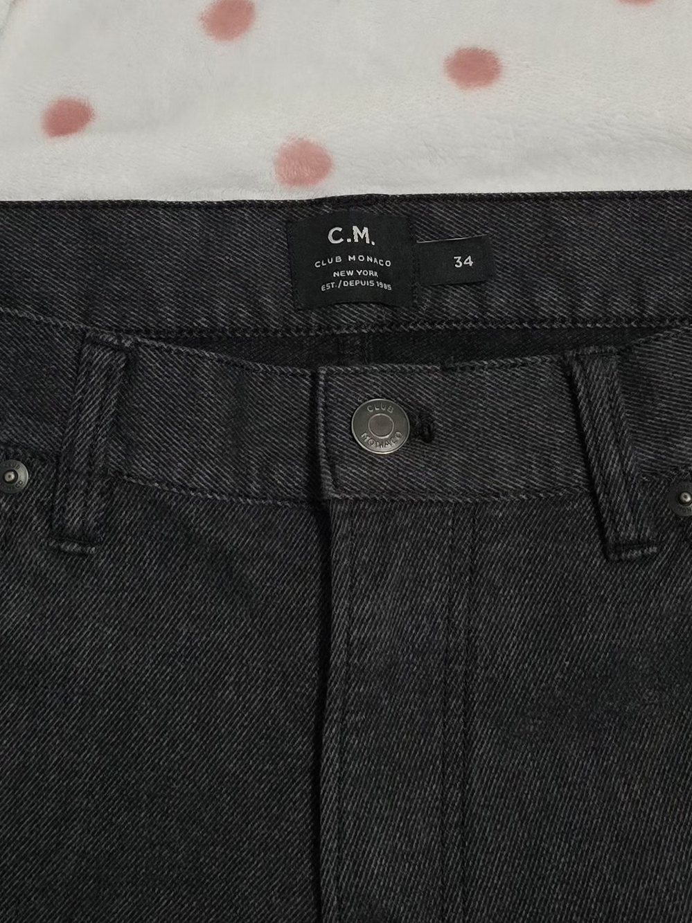 Club Monaco Men's Dark Gray Slim Straight Jeans